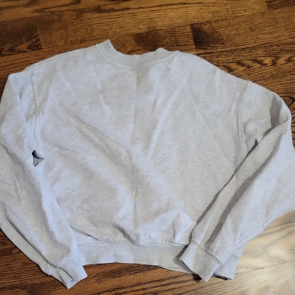 Divided Crewneck Sweatshirt in Light Gray with Red 'RIVER SIDE' Graphic - Picture 2 of 2